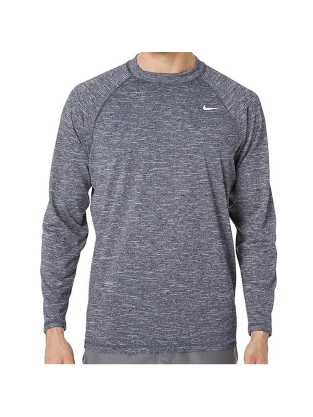 Nike Dri-FIT UPF 40+ Hydroguard Heathered Gray Long Sleeve Swim T-Shirt Size S